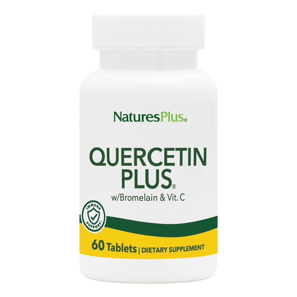 NaturesPlus Quercetin Plus mit Vitamin C & Bromelain - 650 mg, 60 vegetarische Tabletten - Glutenfrei - 30 Servierungen