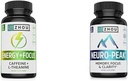 Zhou Koffein 100mg L-Theanin 200mg Nootropic 60 Kapseln und Neuro Peak Gehirn Unterstützung DMAE Bacopa 30 Kapseln