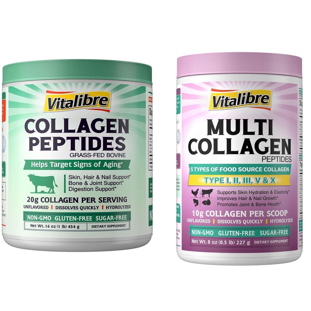 Poudre de peptides de collagène bovine 16oz