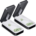 ONE PIX Pille Cutter 2 Pack, Pille Splitter mit Edelstahl Klinge, Pille Cutter Splitter für kleine und winzige Pillen mit V-Shaped Design, Pillenschneider für kleine oder große Pillen Professional (Black 01)