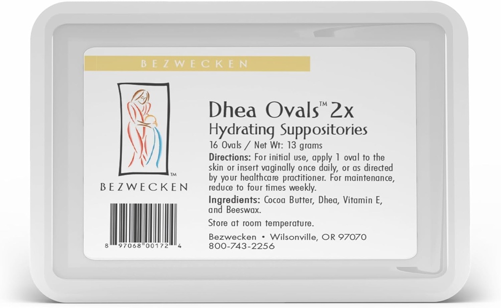 Benötigen – DHEA Ovals 2X – 16 Oval Suppositories - Frei von Estrogen & Progesterone - Gleiche vertrauenswürdige Formel - Professionelle geformt, um Vaginal Dryness in Menopausal Women zu lindern