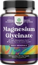 Pure Magnesium Glycinate Supplement 500mg - Magnesium für Schlaf- und Erholungskapseln für Männer und Frauen - Unflavored Vegan High Absorption Pillen für Entspannungsunterstützung - 120 Count
