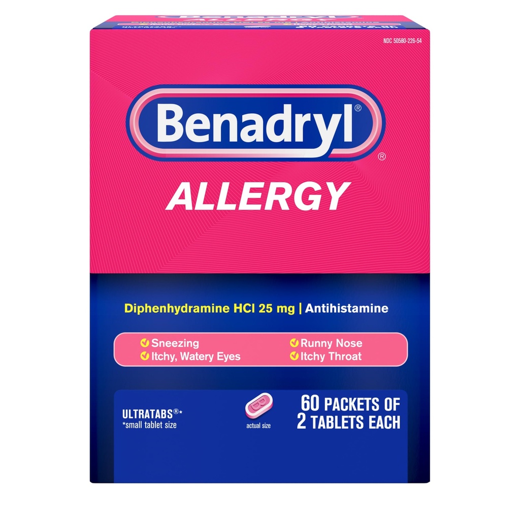 Benadryl Allergie ULTRATAB 60X2 DISPENSIT