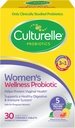 Culturelle Femmes, bien-être, probiotiques chétifs quotidiens pour les femmes - Soutiens Digestion, santé vaginale et immunitaire, diarrhée occasionnelle, gaz et ballonnement - Non-OGM - 30 Nombre