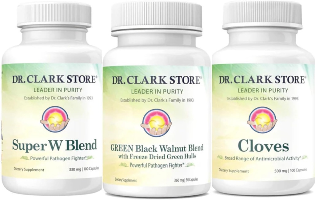 Dr Clark Store Intestine Support & Cleanse Kit - mit Freeze-Dried Green Black Walnut Hulls, Wormwood und Cloves-Helps Pflege Optimum Darmfunktion