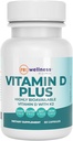 Reignite Wellness von JJ Virgin | Vitamin D Plus | Relevantes Servieren von 5000 IU, hochabsorbierbares Vitamin D + Vitamin K1 & K2 | GG Nahrungsergänzungsmittel für Immungesundheit | Knochen und Herzergänzungsmittel | 60 Softgele