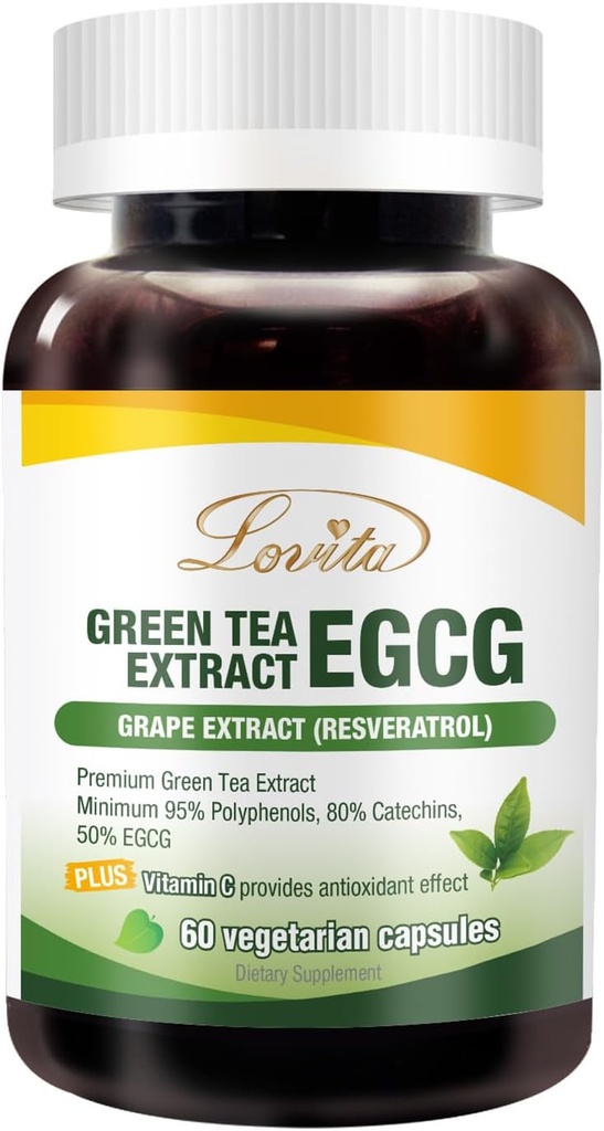 Extrait de thé vert Lovita 1000mg (120 Nombre)