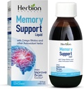 HERBION Naturals Soutien mémoire liquide - aide à améliorer la fonction cérébrale et l'esprit absent, maintient des niveaux d'humeur sains avec Ginkgo Biloba, adultes et enfants de plus de 12 ans, 5 fl oz, 150 ml