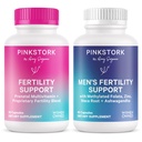 Pink Stork His and Hers Fertility Bundle: Fruchtbarkeit Ergänzungen für Frauen, Fruchtbarkeit Ergänzungen für Männer, Fruchtbarkeit Prenatal Vitamin, Vitex, Inositol, Folate, Vitamin B6, 60 Kapseln