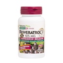 Natures Plus Herbal Actives Resveratrol, libération prolongée - 125 mg, 60 comprimés végétariens - Sans gluten - 30 portions