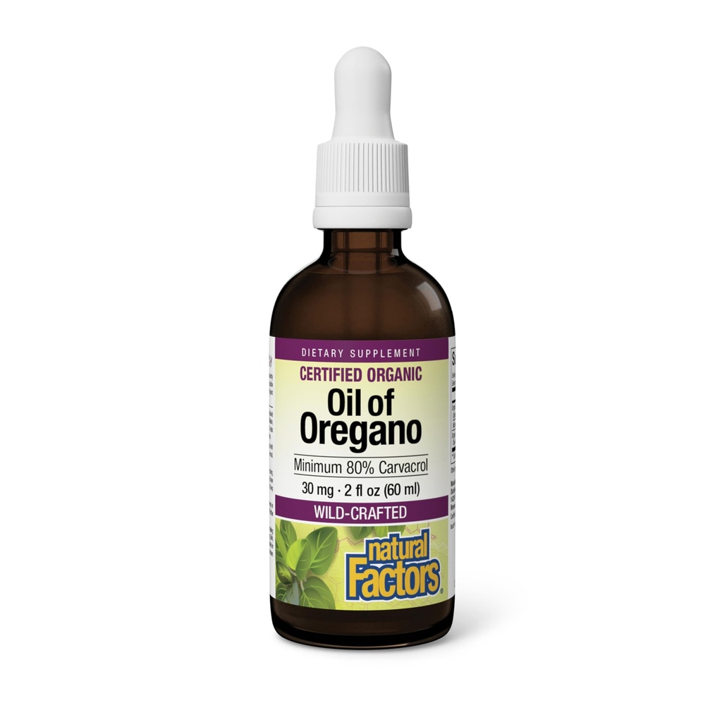 Huile de Facteurs Naturels d'Origan - Supplément de Support Antioxydant Liquide pour Support Immune - Supplément de Santé Easy Swallow avec Formule Sans GMO et Sans Gluten - 2 fl oz (375 portions)