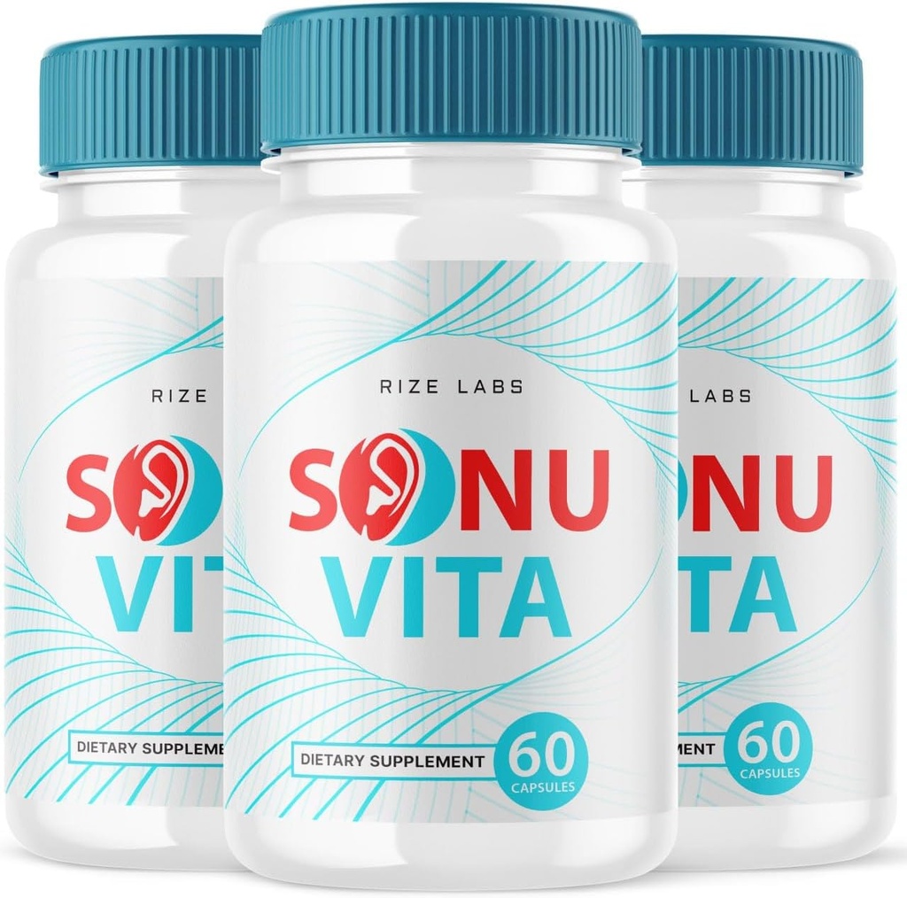 rize labs Sonu Vita Nahrungsergänzungsmittel, Hörgerät Formel, maximale Stärke Kapseln, Unterstützt gesundes Leben - Paket von 3(180 Kapseln)