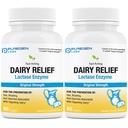 Puregen Labs Dairy Relief Natural Fast Acting Lactase Enzyme 3000 FCC, Lactose Intoleranz Pillen | 2 Pack - 180 Caplets Insgesamt
