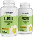 NaturalSlim Natural Potassium Citrate Gluconate 99 mg - Kadsorb unterstützt Elektrolyt Balance & Normal pH - saugfähige Kaliumergänzungen mit essentiellen Mineralien - Non GMO 400 Kapseln 2 Packung