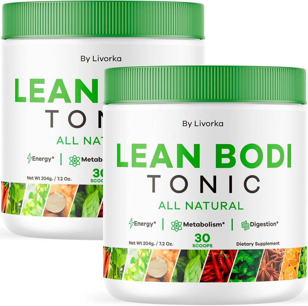 (2 Pack) Poudre tonique du corps maigre, tonique du corps maigre, poudre de corps maigre, LeanBodyTonic, poudre de corps maigre, poudre tonique du corps maigre Formule avancée, poudre de corps maigre tout naturel, 60 portions pendant 2 mois