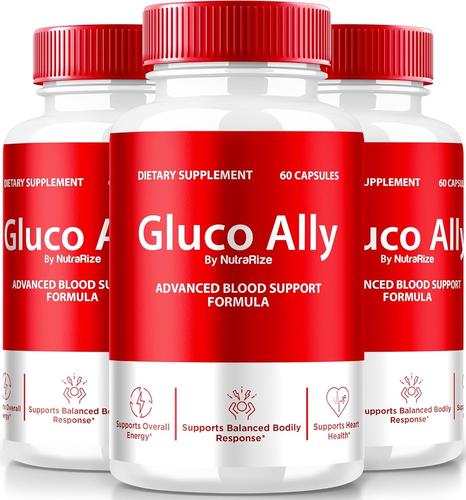 NutraRize (3 Pack) Gluco Ally Capsules, Offizielle GlucoAlly Pillen, Umfassende Support-Formel, Alle natürlichen Ergänzungen zu pflegen gesunde Levels, Premium Gluco-Ally Capsulas Review (180 Kapseln)
