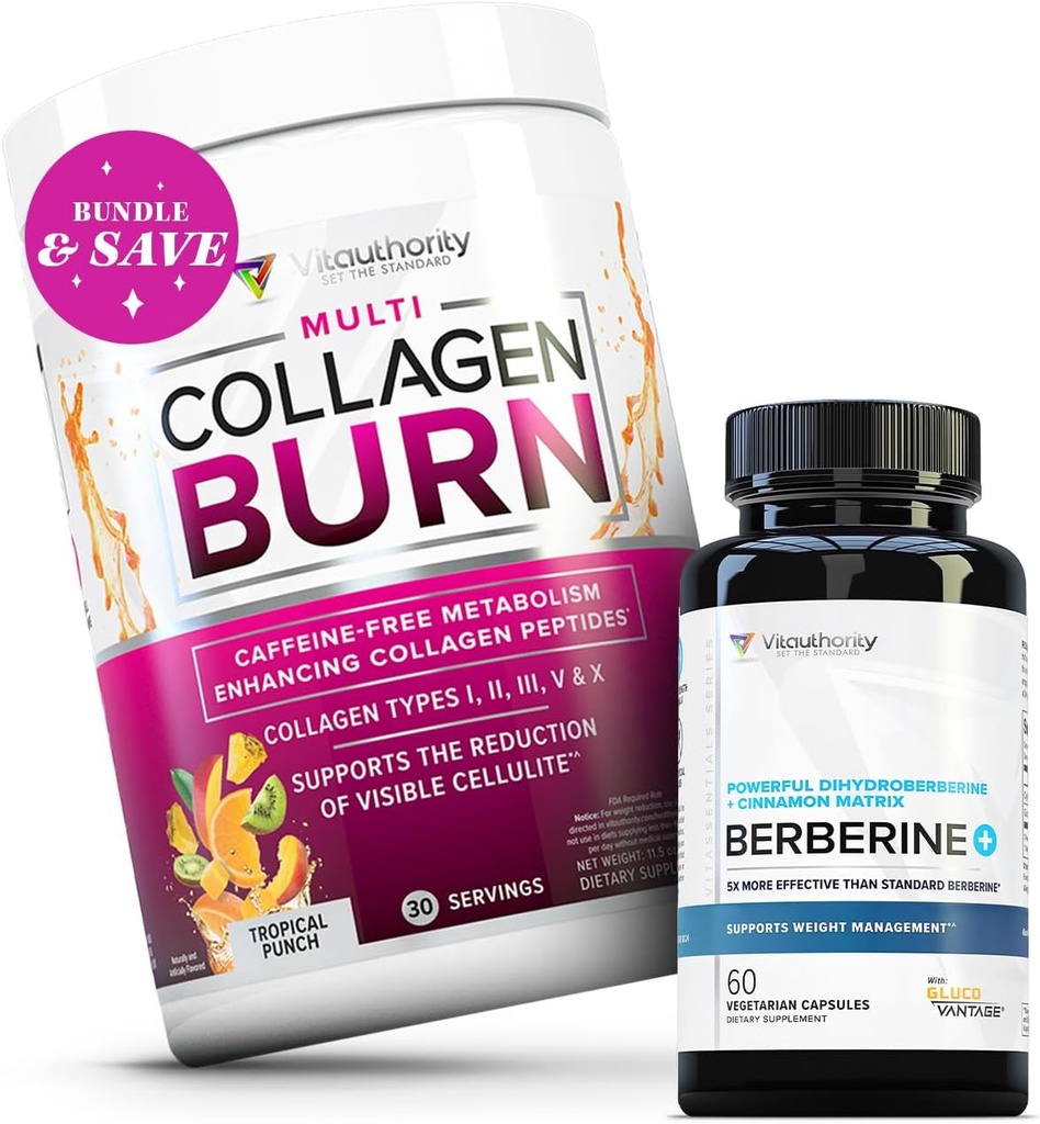 Vitautorität Multi Collagen Burn Tropical Punch und Berberine