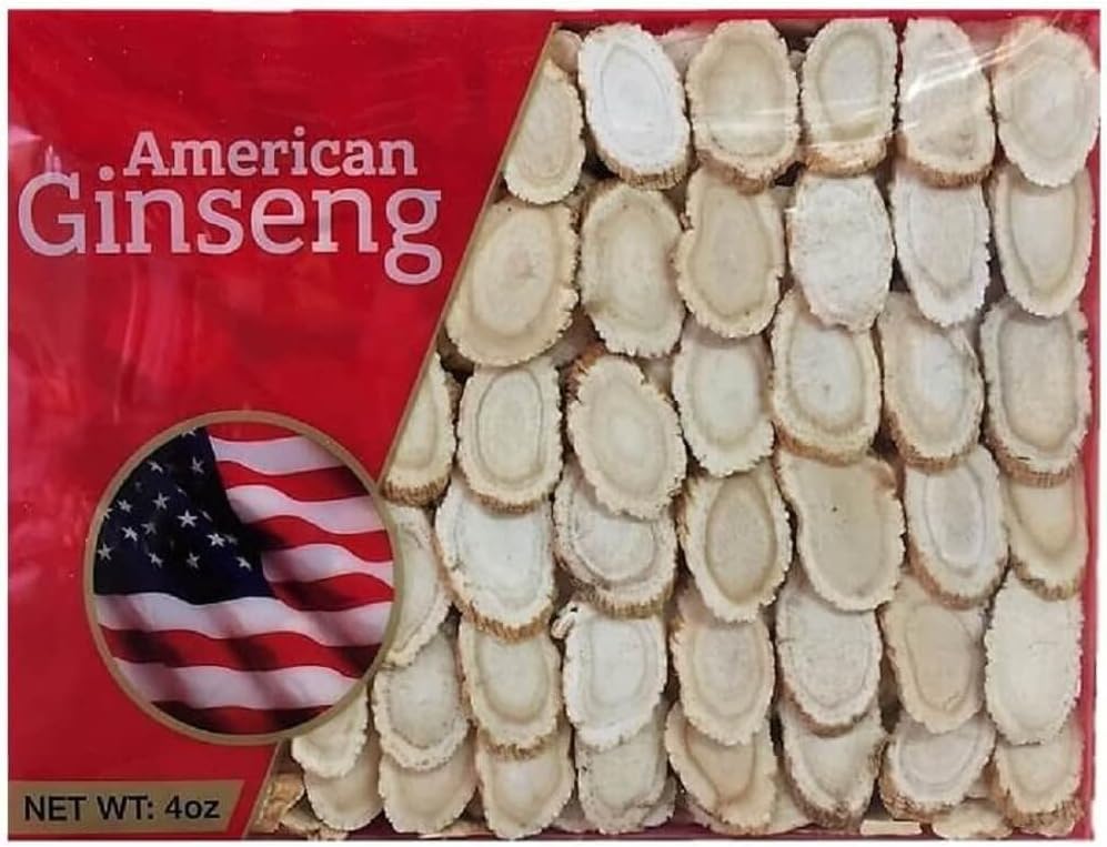 Choisi à la main Une tranche moyenne de ginseng américain de grade (4 Oz. Box)