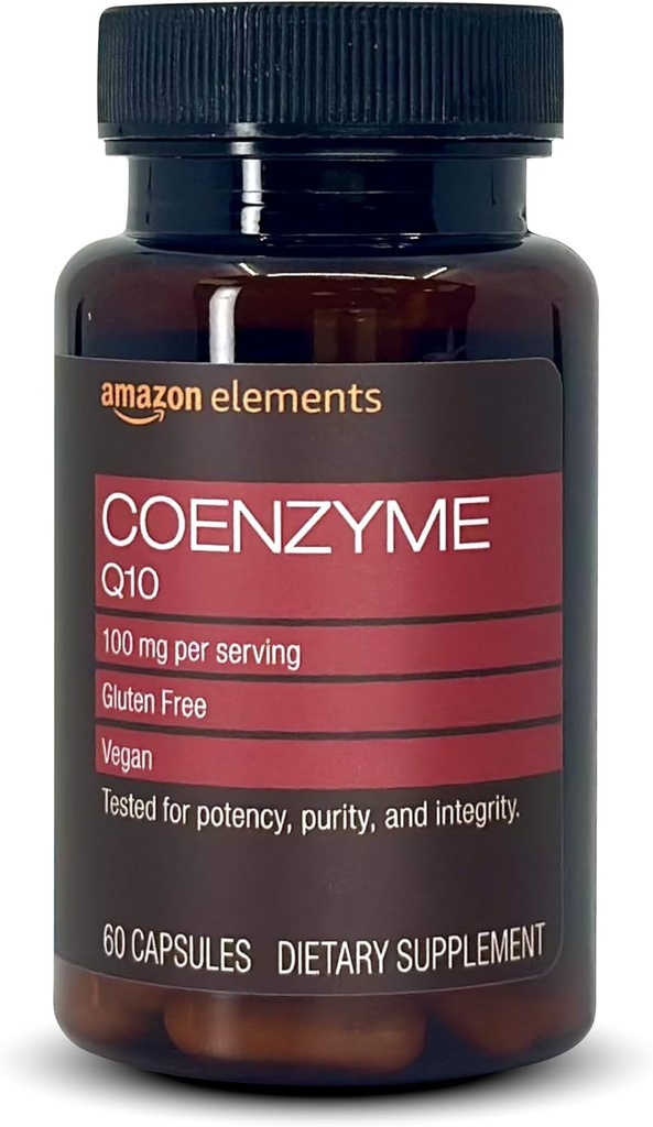 Éléments Vegan CoQ10 100 mg - Production d'énergie normale, soutient la santé cardiovasculaire - 2 mois d'approvisionnement (60 capsules)