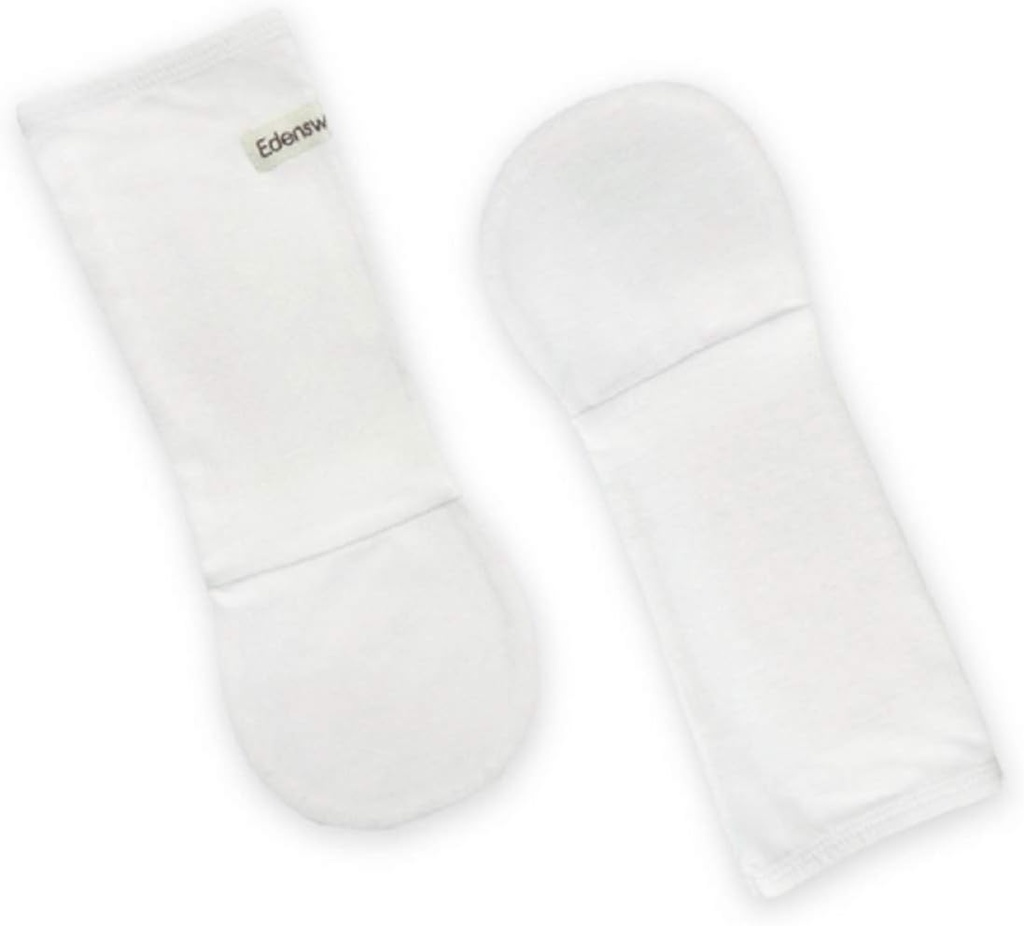 Zink-Infused Neugeborene Baby- und Kleinkindhandschuhe Keine Kratz-Mitten für Eczema - Wet Wrap Therapy (24 Monate, Weiß)
