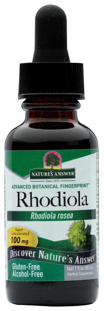 Nature's Answer Rhodiola Root, 1 oz - Alcohol-Free, Super Concentrated Herbal Supplement - Helps Aid and Reduce Stress - Gluten-Free, Kosher Certified