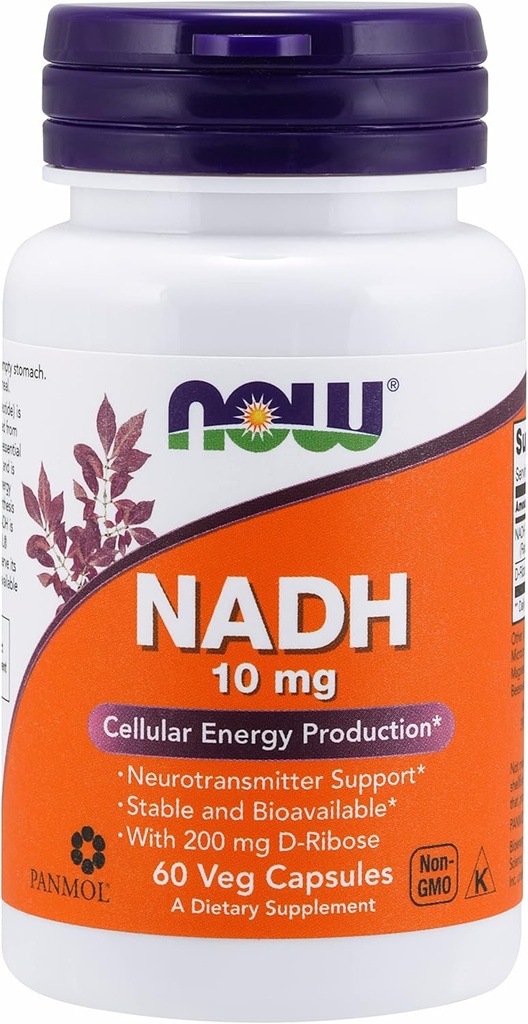 NADH avec Ribose, 10 mg, 60 Veg Caps par Now Foods (paquet de 3)