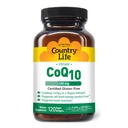 Country Life Simply CoQ10, soutient la fonction cardiaque, 100mg, 120 Softgels, certifié sans gluten, certifié végétalien...