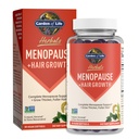 Garden of Life Herbals Ménopause Supplément avec S-equol & Trans-Resvératrol pour le soulagement multisymptômes, kéranat pour l'épaisseur, croissance des cheveux plus complète – Non-OGM, sans gluten, végétalien, goût de baie, 30 portions