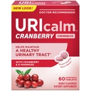 Uricalm Cranberry, supplément alimentaire quotidien à croquer avec D-Mannose, Berry, 60 comte