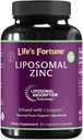 Liposomale reine Zink Picolinat-Ergänzung mit Kupfer, Immununterstützung, Stoffwechsel und Hautgesundheit | Hohe Potenz, für Erwachsene Männer und Frauen | Leistungsstarkes Antioxidans | 90 Kapseln