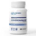 Puregen Labs Lumbrokinase 40mg par capsule Supplément à haute puissance (haute activité) Enzymes de lumbrokinase (haute activité) Aucun additif nocif (non-OGM) Sans gluten (Fabriqué aux États-Unis) - 60 Capsules végétariennes