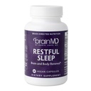 Dr. Amen brainMD Sommeil reposé - 60 Capsules - Favorise la relaxation et le calme, Contient de la mélatonine, Valérien, GABA et Magnésium, Non-Habit Forming - Sans gluten - 15 portions