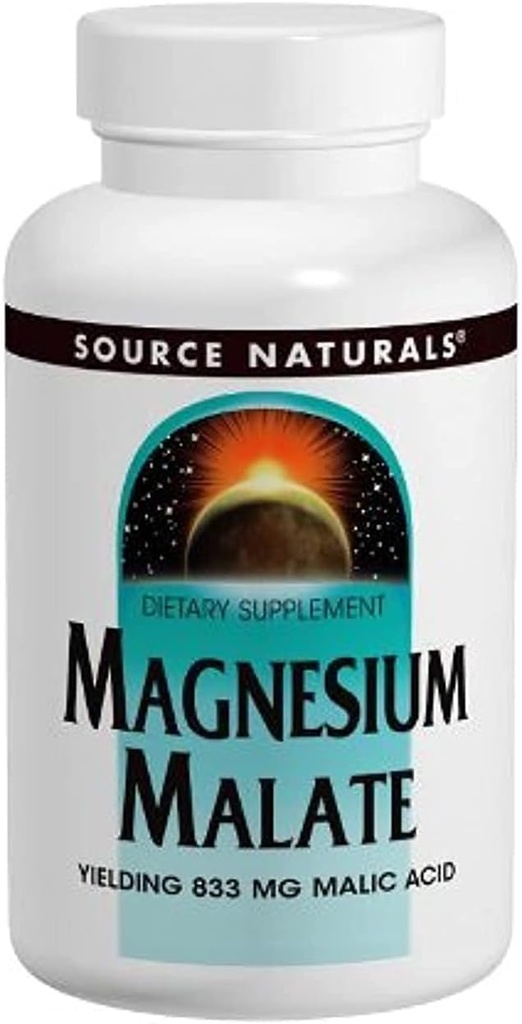 Source Naturals Malate de magnésium 625mg, 200 Capsules