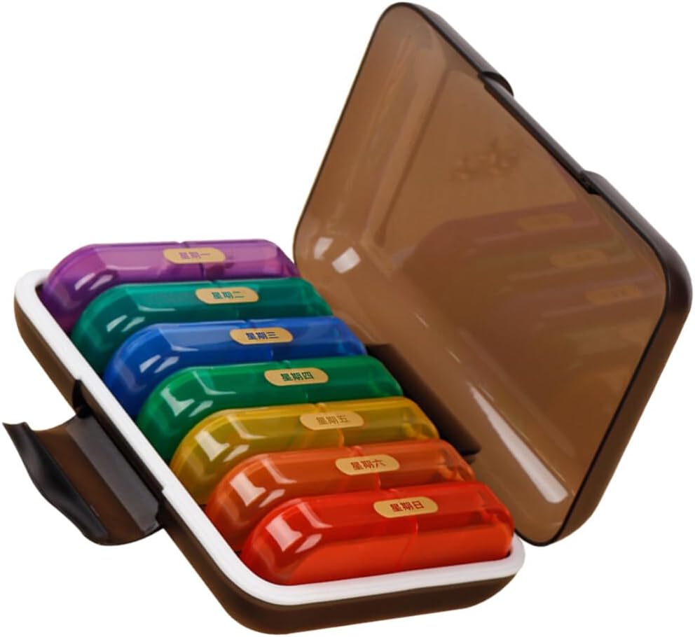 Niedlicher Organizer für Senioren Travel Medicine Holder 7-Day Pille Case Leichte tragbare Lagerung