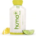 Huma Plus (Doppelelektrolyte) - Chia Energy Gel, Lemon Lime, 24 Gels, 25mg Koffein - Stomach Friendly, Real Food Energy Gels