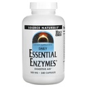 Source Naturals Enzymes essentiels 500mg Bio-Alignement Multiple Supplément Herbal Defense for Digestion, Gas & Constipation Relief & Daily Digestive Health - Strong Imune System Support - 120 VegiCaps