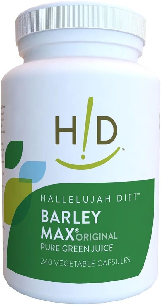 Hallelujah Diet Organic Barleymax - Gerste und Alfalfa Gemüsekapseln (240 Kapseln, 30 Tage Versorgung)