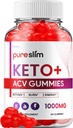Pure Slim Keto ACV Gummies - Fortgeschrittene Formel PureSlim Keto Plus ACV Gummis Apple Cider Essig Pure Slim ACV Gummies Nahrungsergänzungsmittel Bewertungen Männer Frauen (60 Gummies)