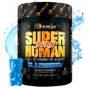ALPHA LION Superhuman Burn – 2 in 1 Metabolismus Booster Pre Workout und Thermogenic Fat Burner für Männer – Appetit Suppressant und Weight Loss Supplement (21 Servierungen, Blue Gummy Bear Flavor)