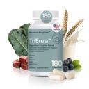 Houston Enzymes TriEnza Verdauungsenzyme für Frauen und Männer, Verdauungsenzym-Ergänzungen für Proteine, Carbs, Fats & Polyphenole Hilfe Break Down Wheat, Dairy, Soy, 180 Kapseln (90 Dosen)