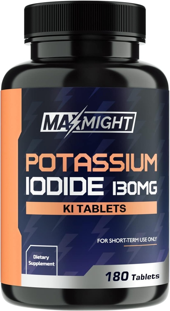 Kaliumjodid 130 mg, Non-GMO, Nahrungsergänzung, 180 Tabletten, bis zu 6 Monate Versorgung, Kaliumjodid Pillen, YODO Naciente, Made in USA
