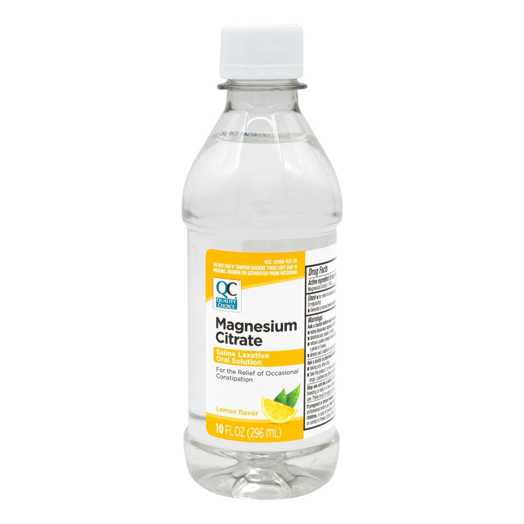 Choix de qualité Citrate de magnésium Solution orale, 10oz - Laxatif saline aromatisé au citron, supplément pour le soulagement de la constipation occasionnelle, Citrate de magnésium est un laxatif doux et efficace pour la régularité