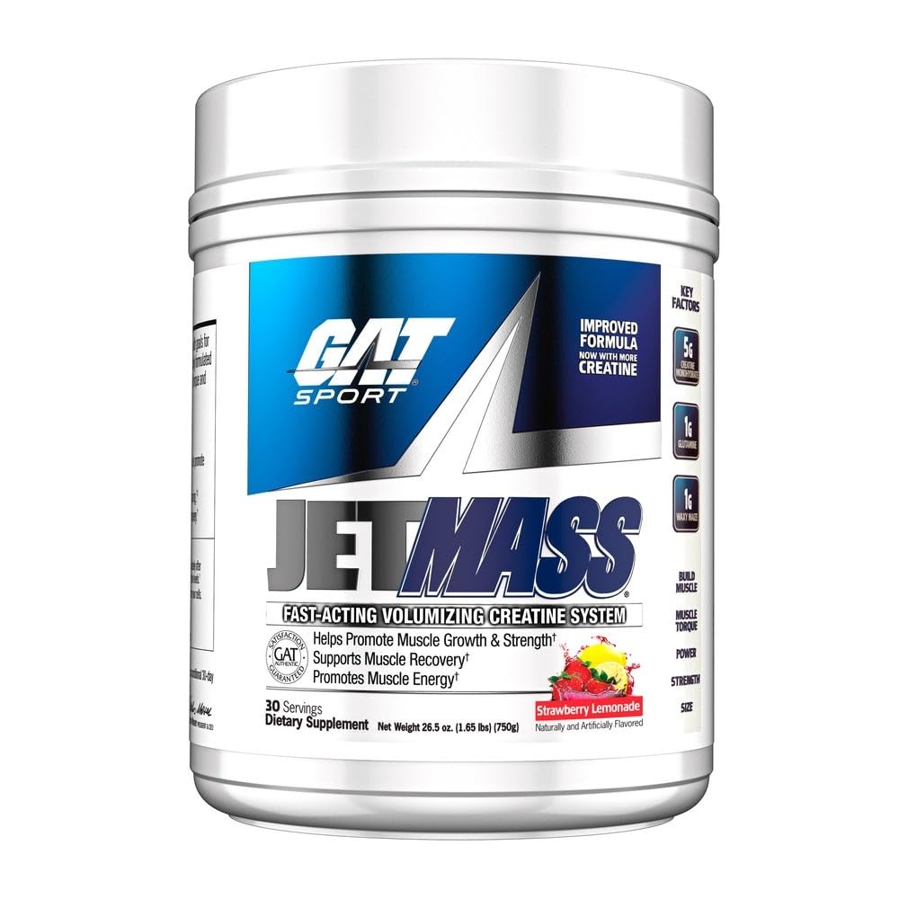 GAT SPORT JetMass Fact-Acting Volumizing Creatine System, 30 Portionen (Strawberry Lemonade)