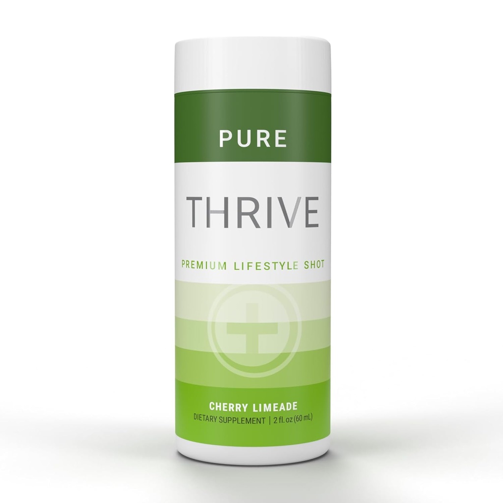THRIVE von Le-Vel Energy Shot - Cherry Limeade | 2 fl oz | 12 Count | Clean, Sugar-Free, Zero-Calorie Energy Booster | Natural Energy Supplement mit B Vitaminen | Gesunde Koffein Shot