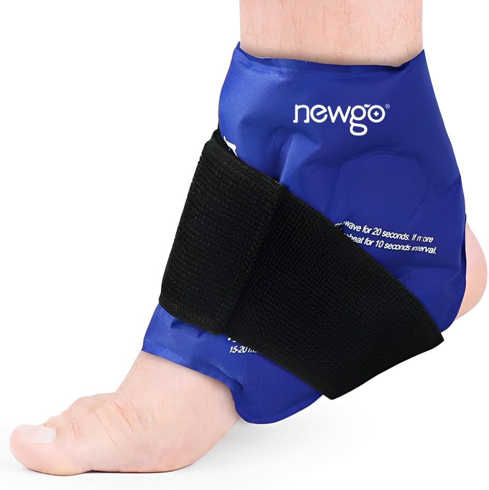NEWGO Ankle Pack Ice Pack Wrap pour le soulagement épuré, Ice Pack pour les Inuries Anches réutilisables, thérapie froide pour l'gonflement des chevilles, récupération post-chirurgie - Bleu