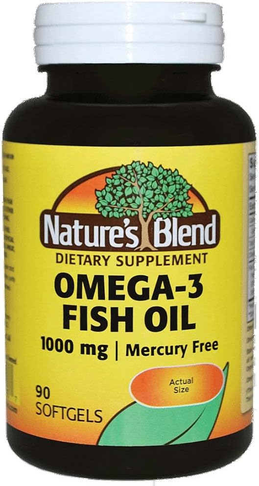 Mélange naturel Oméga-3 1000mg - 90 Softgels, boîte de 2