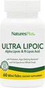 Natures Plus Ultra Lipoic - 60 Mini-Tabs Bi-Layered - Supporte les défenses radicales gratuites avec probiotiques, nutriments et concentrés alimentaires entiers - Sans gluten - 30 portions