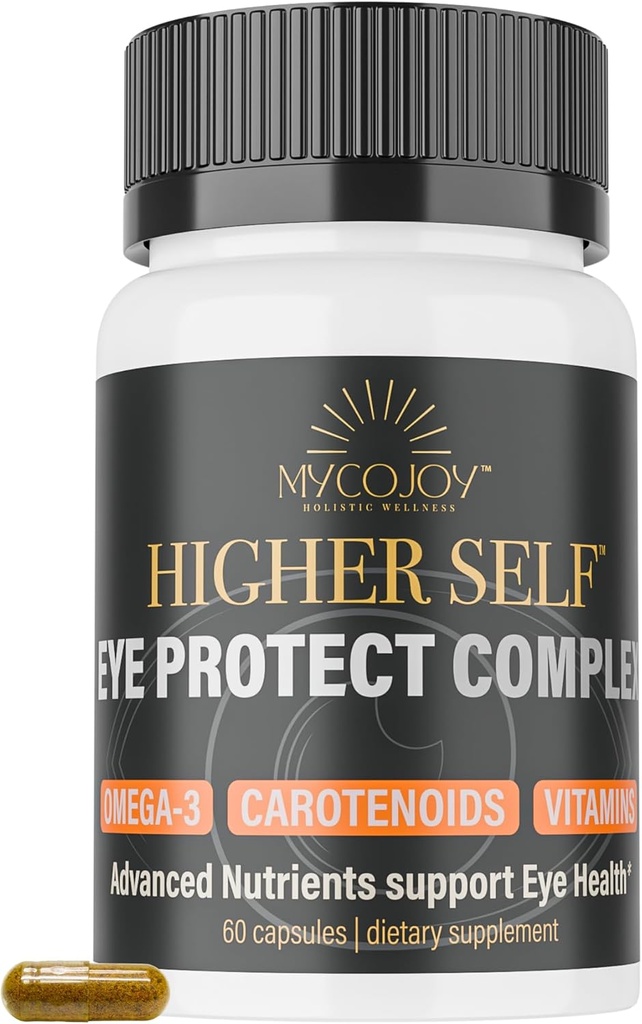 Plus haut SELFTM Eye Protect Complexe Blue Light Defense Advanced Daily Vision Support avec Lion, Omega-3, Lutein, Zeaxanthin, Extrait de Bilberry et Eyebright 60 Capsules