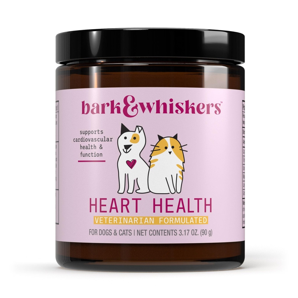 Bark & Whiskers Heart Health for Dogs & Cats, 3.17 oz (90g), 90 scoops, Cheddar Cheese Flavor, soutient la santé et la fonction cardiovasculaire, vétérinaire formulé, non-OGM, Dr Mercola