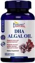 DHA Huile d'algue (Fabriqué avec l'huile d'Onavita. 40% Docosahexaénoic Acid. Supporte le cerveau, les yeux et le système nerveux), GMP, produit naturel certifié Assn, Fabriqué aux États-Unis - 500mg, 60 Softgels